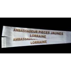 Echarpe en satin - Texte Flex (Résistant au lavage)