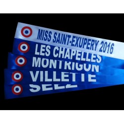Echarpe en satin - Texte Flex (Résistant au lavage)