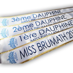 Echarpe en satin - Texte Flex (Résistant au lavage)