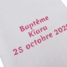 Etole écharpe de baptème personnalisée. 19,90€ tout compris